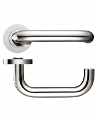 Zoo Hardware ZCS030 19mm Return to Door Lever on Round Rose