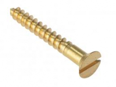 Countersunk Slotted Brass Wood Screw