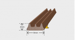 E Strip EPDM Rubber per metre