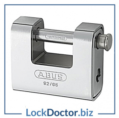 ABUS 92 Series Steel Clad Brass Sliding Shackle Shutter Padlock