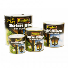 Rustins Quick Dry Satin Black Paint