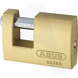 Abus 82 Series Brass Sliding Shackle Shutter Padlock