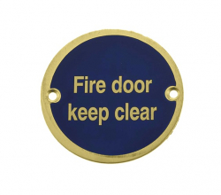 BRASS 76mm CIRCULAR SIGN