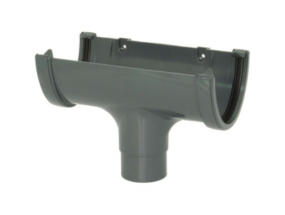 FLOPLAST ROH1 115mm ANTHRACITE GREY HI-CAP RUNNING OUTLET
