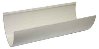 FLOPLAST HI-CAP GUTTER RGH4 WHITE 4 metre