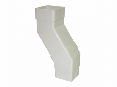 FLOPLAST RBS5 WHITE ADJUSTABLE SQUARE OFFSET BEND