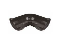 FLOPLAST HALF ROUND CAST IRON 90o ANGLE RA1CI BLACK