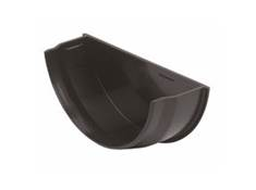 FLOPLAST HALF ROUND CAST IRON INT STOP RE2CI BLACK