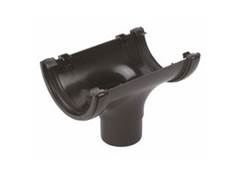 FLOPLAST HALF ROUND CAST IRON R/OUTLET RO1CI BLACK