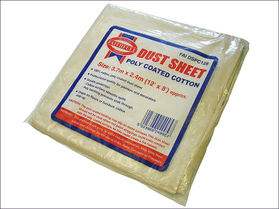 Cotton Twill Polythene Backed Dust Sheet 12ft x 8ft