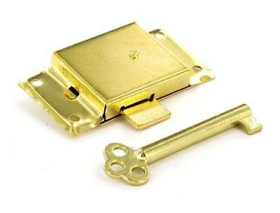 CUPBOARD LOCK EB 2 KEYED B1672 63mm Electro Brassed