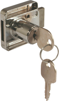 HAFELE 18mm CYLINDER CABINET LOCK 232.04.613 L/H MATT NICKEL