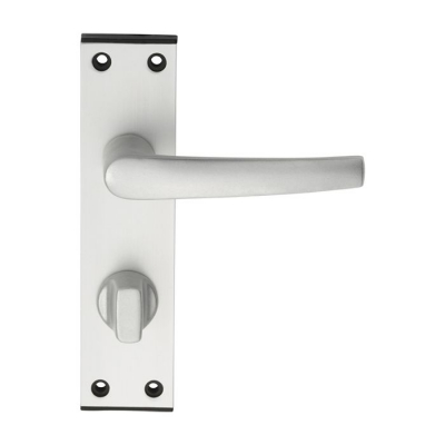 Eurospec Aluminium Mial Lever on Bathroom Backplate SAA60