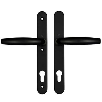 HOPPE Atlanta 92mm 3 Hole Fix UPVC Lever Furn Black