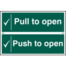 PULL TO OPEN / PUSH TO OPEN PVC 300mm x 200mm 2 per SHEET