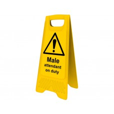 HEAVY DUTY A-BOARD     4716 MALE ATTENDANT ON DUTY