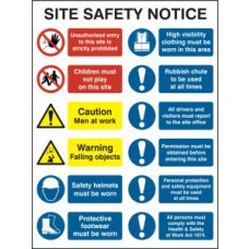 COMPOSITE SITE SAFETY NOTICE FMX 800 x 600mm PVC