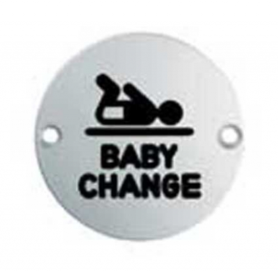 EUROSPEC BABY CHANGE SYMBOL 76mm SEX1019BSS BRIGHT STAINLESS STEEL