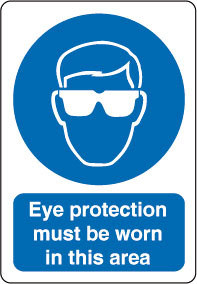 InchEye Protection Must Be WornInch Sign