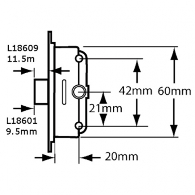 SARACEN WINDOW GEARBOX 20mm BACKSET 9.5mm BOLT SHOOT