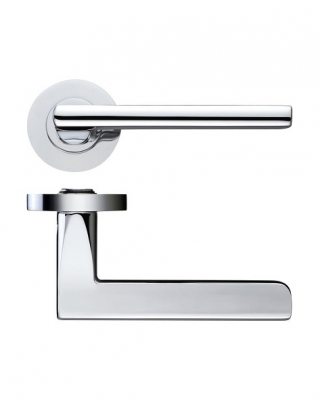 Zoo Hardware ZPZ070CP Venice Lever On Round Screw on Rose Polished Chrome