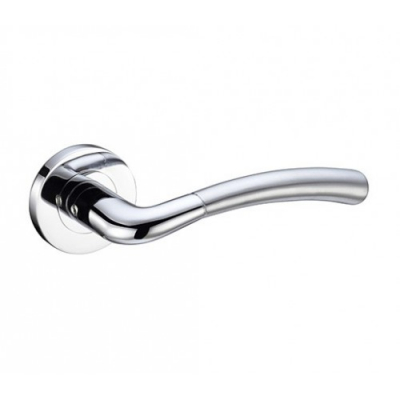 Zoo Hardware ZPZ130SC/CP Saturn Lever Furniture On Round Screw On Rose