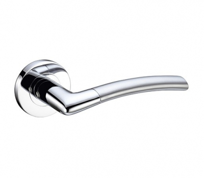 Zoo Hardware ZPZ140SC/CP Olympus Lever Furniture On Round Screw On Rose