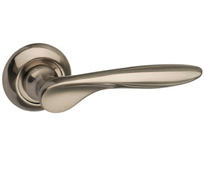 Malta Mediterranean Lever on Round C Rose MC25SN Satin Nickel
