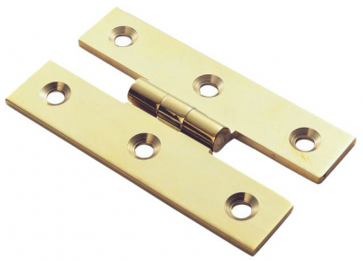 Fingertip FTD810 H Pattern Hinge 63x38x2mm PAIR Polished Brass