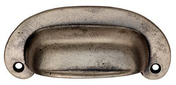 FTD5515-PE Oval Plate Cupboard Pull Pewter Effect