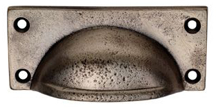 FTD5520-PE Square Plate Cupboard Pull (Pewter Effect)
