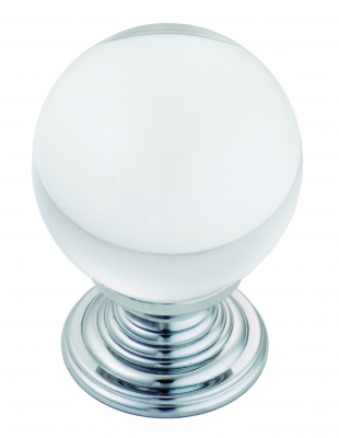 27mm CRYSTAL CLEAR BALL KNOB FTD690A-CTC (Clear Translucent Chrome)
