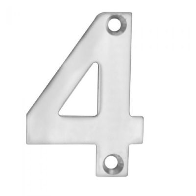 Steelworx 50mm Numeral Inch4Inch NUM10504BSS (Bright Stainless Steel)