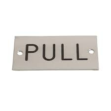 ALUMINIUM PULL SYMBOL FPA4301SAA 75mm X 30mm  EACH