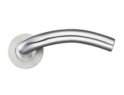STAINLESS STEEL ARCHED LEVER ON ROUND ROSE ZCS040SS