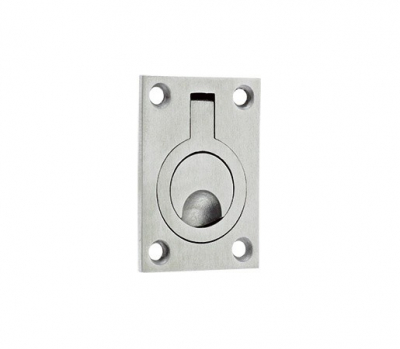 ZOO HARDWARE FLUSH RING PULL 62mm x 44mm SATIN STAINLESS ZAS42SS EACH