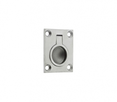 ZOO HARDWARE FLUSH RING PULL 48mm x 38mm SATIN STAINLESS ZAS43SS EACH