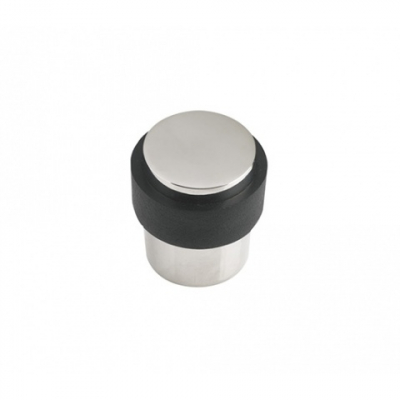 ZAS85SS DOOR STOP FLOOR MOUNTE D ROUND FLAT TOP SATIN STAINLESS STEEL