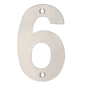 102mm STAINLESS STEEL NUMERAL ZSN06BSS 6