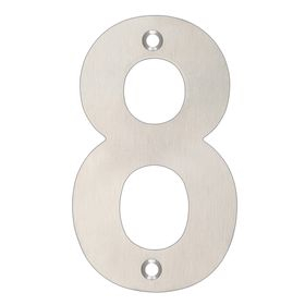 102mm STAINLESS STEEL NUMERAL ZSN08BSS 8