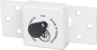 ABUS 141/200 WHITE INTEGRAL DISCUS VAN LOCK