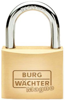 BURG WACHTER MAGNO 25mm BRASS PADLOCK 400 E 25 SBKEYED ALIKE