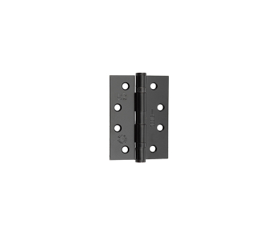 STEEL BALL BEARING HINGE MATT BLACK 76x50x2mm J8502BL PAIR