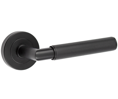 NERO MITRED KNURLED LEVER ON ROSE MATT BLACK JMB400