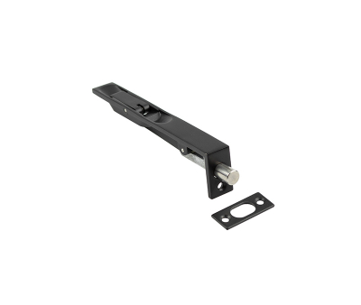 NERO FLUSH BOLT 150 x 20mm MATT BLACK JMB50