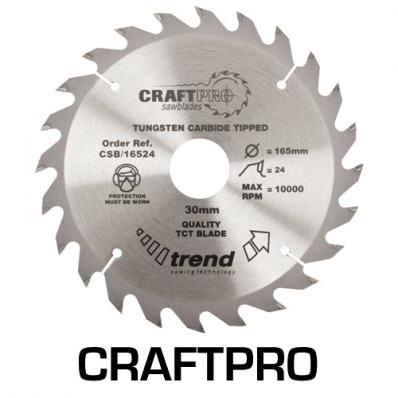 TREND CRAFT SAW BLADE 165mm x 24 TEETH X 30mm csb/16524