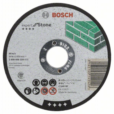 Bosch Flat Stone Cutting Disc 2608600320 115x22x2.5mm