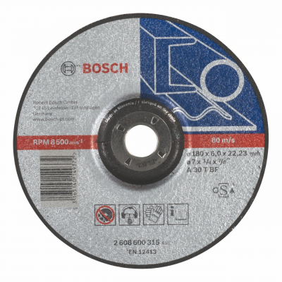 BOSCH METAL GRINDING DISC 2608600315  180mm x 22bore