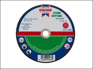 FAITHFULL STONE CUT OFF DISC 230 X 3.2 X 22mm