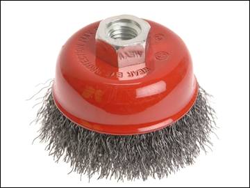 FAITHFULL FAIWBT65 Wire Cup Brush Twist Knot 65mm M14 x 0.50mm Steel Wire